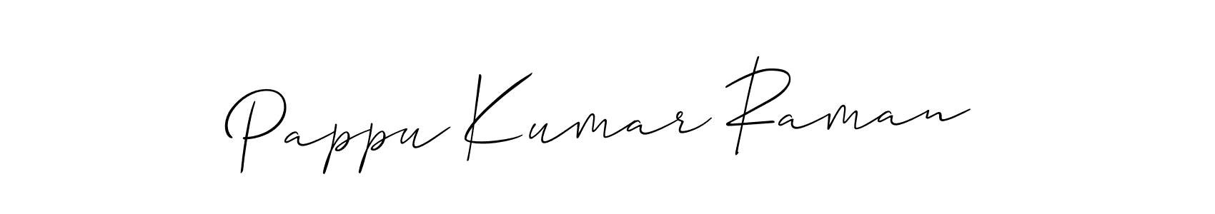 It looks lik you need a new signature style for name Pappu Kumar Raman. Design unique handwritten (Allison_Script) signature with our free signature maker in just a few clicks. Pappu Kumar Raman signature style 2 images and pictures png