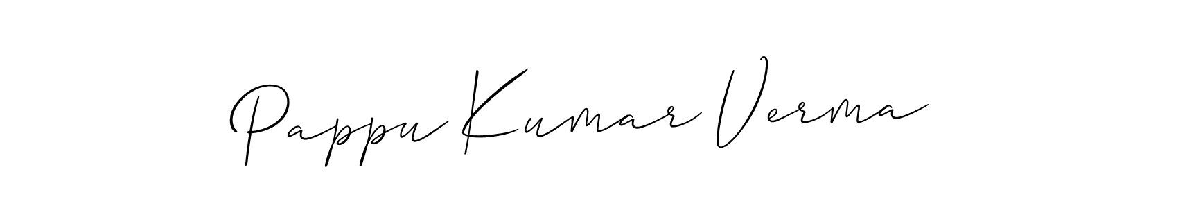 Use a signature maker to create a handwritten signature online. With this signature software, you can design (Allison_Script) your own signature for name Pappu Kumar Verma. Pappu Kumar Verma signature style 2 images and pictures png