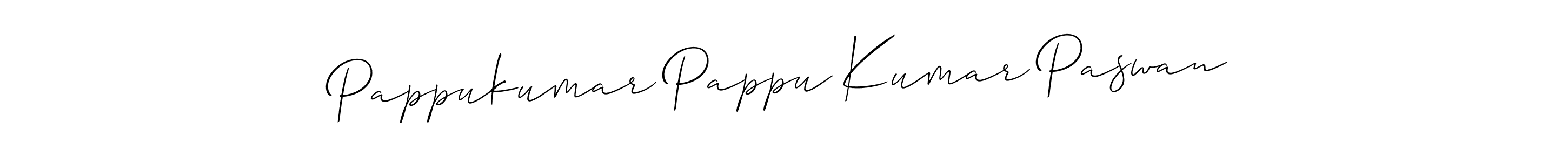 How to make Pappukumar Pappu Kumar Paswan name signature. Use Allison_Script style for creating short signs online. This is the latest handwritten sign. Pappukumar Pappu Kumar Paswan signature style 2 images and pictures png