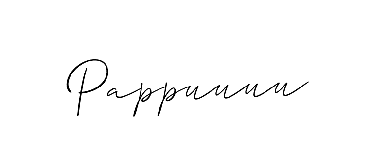 How to Draw Pappuuuu signature style? Allison_Script is a latest design signature styles for name Pappuuuu. Pappuuuu signature style 2 images and pictures png