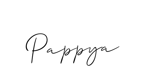 Design your own signature with our free online signature maker. With this signature software, you can create a handwritten (Allison_Script) signature for name Pappya. Pappya signature style 2 images and pictures png