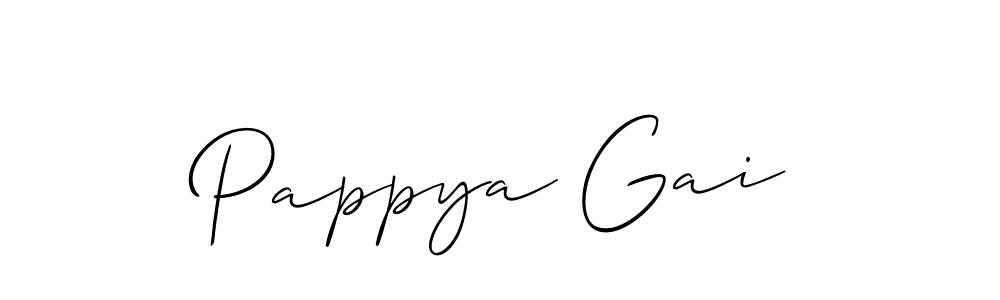 Make a short Pappya Gai signature style. Manage your documents anywhere anytime using Allison_Script. Create and add eSignatures, submit forms, share and send files easily. Pappya Gai signature style 2 images and pictures png