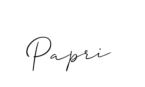 Create a beautiful signature design for name Papri. With this signature (Allison_Script) fonts, you can make a handwritten signature for free. Papri signature style 2 images and pictures png