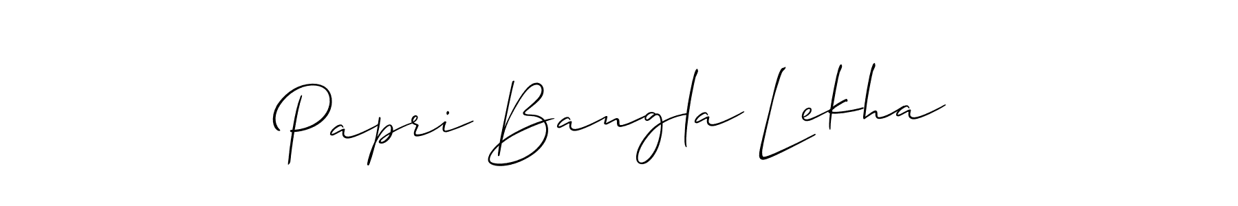 How to make Papri Bangla Lekha signature? Allison_Script is a professional autograph style. Create handwritten signature for Papri Bangla Lekha name. Papri Bangla Lekha signature style 2 images and pictures png