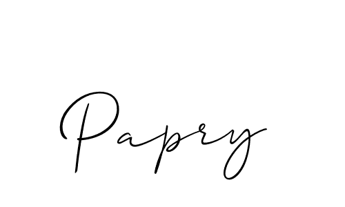 It looks lik you need a new signature style for name Papry. Design unique handwritten (Allison_Script) signature with our free signature maker in just a few clicks. Papry signature style 2 images and pictures png