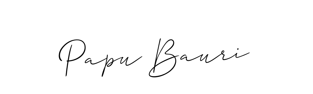 Create a beautiful signature design for name Papu Bauri. With this signature (Allison_Script) fonts, you can make a handwritten signature for free. Papu Bauri signature style 2 images and pictures png