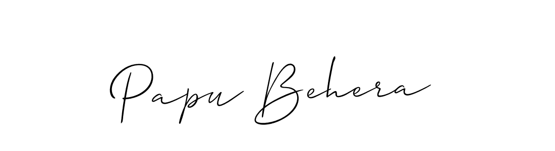 It looks lik you need a new signature style for name Papu Behera. Design unique handwritten (Allison_Script) signature with our free signature maker in just a few clicks. Papu Behera signature style 2 images and pictures png