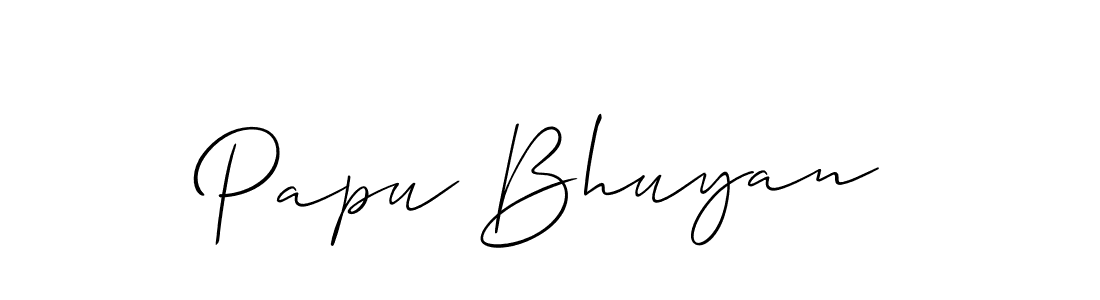 Also You can easily find your signature by using the search form. We will create Papu Bhuyan name handwritten signature images for you free of cost using Allison_Script sign style. Papu Bhuyan signature style 2 images and pictures png