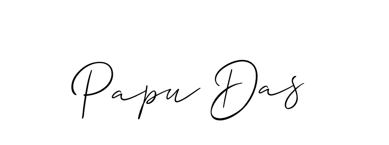 Allison_Script is a professional signature style that is perfect for those who want to add a touch of class to their signature. It is also a great choice for those who want to make their signature more unique. Get Papu Das name to fancy signature for free. Papu Das signature style 2 images and pictures png