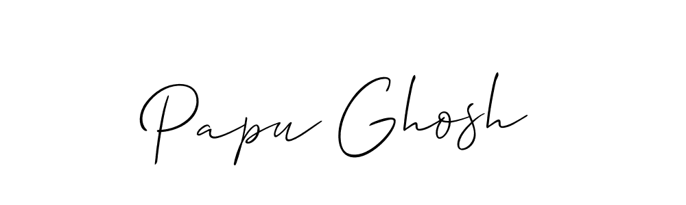 Make a beautiful signature design for name Papu Ghosh. With this signature (Allison_Script) style, you can create a handwritten signature for free. Papu Ghosh signature style 2 images and pictures png