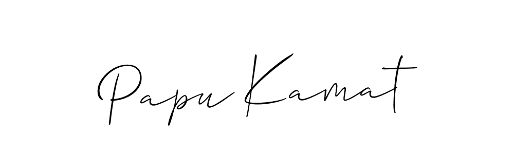 How to make Papu Kamat signature? Allison_Script is a professional autograph style. Create handwritten signature for Papu Kamat name. Papu Kamat signature style 2 images and pictures png