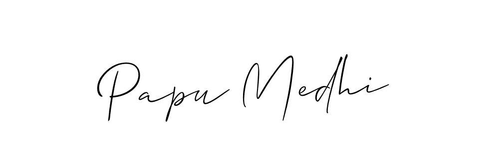 You can use this online signature creator to create a handwritten signature for the name Papu Medhi. This is the best online autograph maker. Papu Medhi signature style 2 images and pictures png