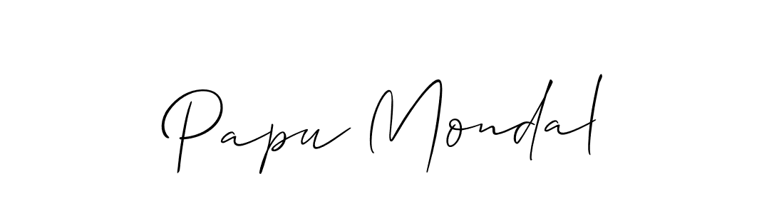 Design your own signature with our free online signature maker. With this signature software, you can create a handwritten (Allison_Script) signature for name Papu Mondal. Papu Mondal signature style 2 images and pictures png