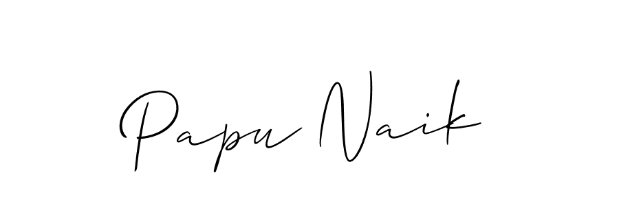 Create a beautiful signature design for name Papu Naik. With this signature (Allison_Script) fonts, you can make a handwritten signature for free. Papu Naik signature style 2 images and pictures png