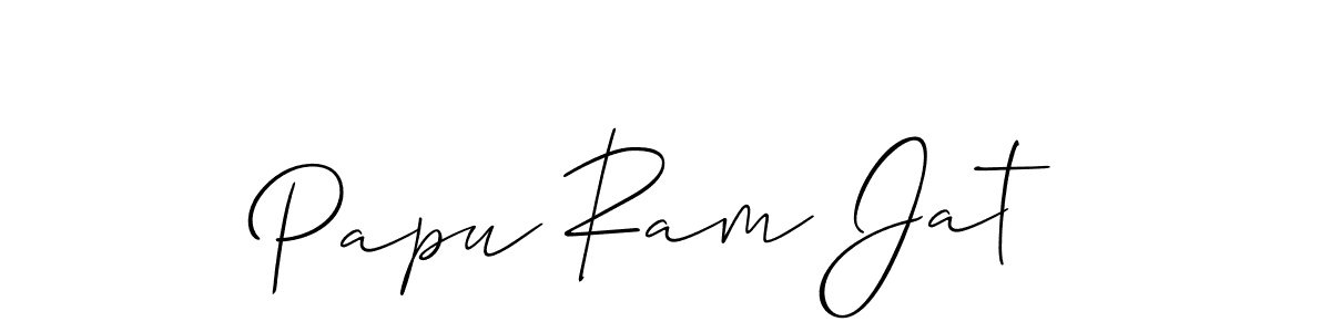 It looks lik you need a new signature style for name Papu Ram Jat. Design unique handwritten (Allison_Script) signature with our free signature maker in just a few clicks. Papu Ram Jat signature style 2 images and pictures png