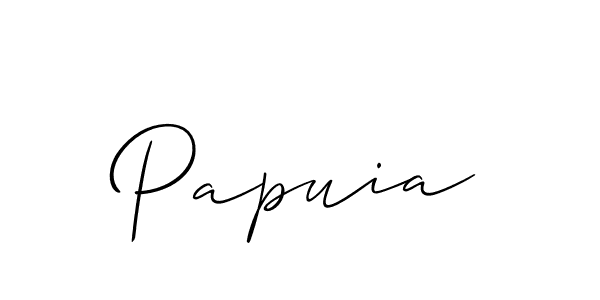 Papuia stylish signature style. Best Handwritten Sign (Allison_Script) for my name. Handwritten Signature Collection Ideas for my name Papuia. Papuia signature style 2 images and pictures png