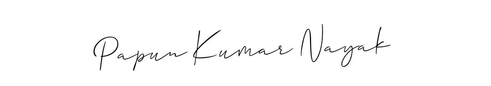 Design your own signature with our free online signature maker. With this signature software, you can create a handwritten (Allison_Script) signature for name Papun Kumar Nayak. Papun Kumar Nayak signature style 2 images and pictures png