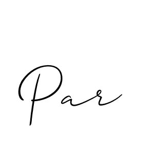 Create a beautiful signature design for name Par. With this signature (Allison_Script) fonts, you can make a handwritten signature for free. Par signature style 2 images and pictures png