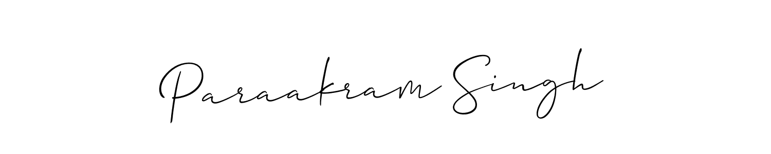 Use a signature maker to create a handwritten signature online. With this signature software, you can design (Allison_Script) your own signature for name Paraakram Singh. Paraakram Singh signature style 2 images and pictures png
