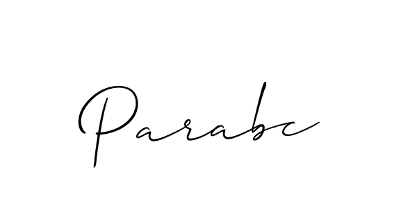 Make a beautiful signature design for name Parabc. With this signature (Allison_Script) style, you can create a handwritten signature for free. Parabc signature style 2 images and pictures png