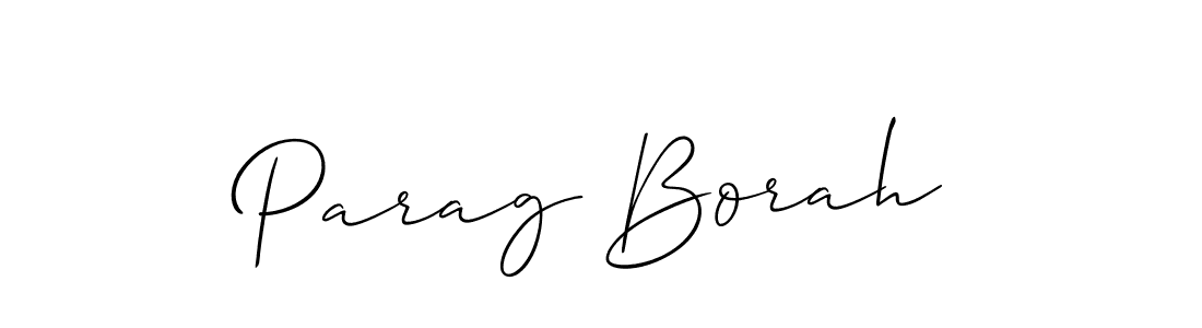How to make Parag Borah name signature. Use Allison_Script style for creating short signs online. This is the latest handwritten sign. Parag Borah signature style 2 images and pictures png
