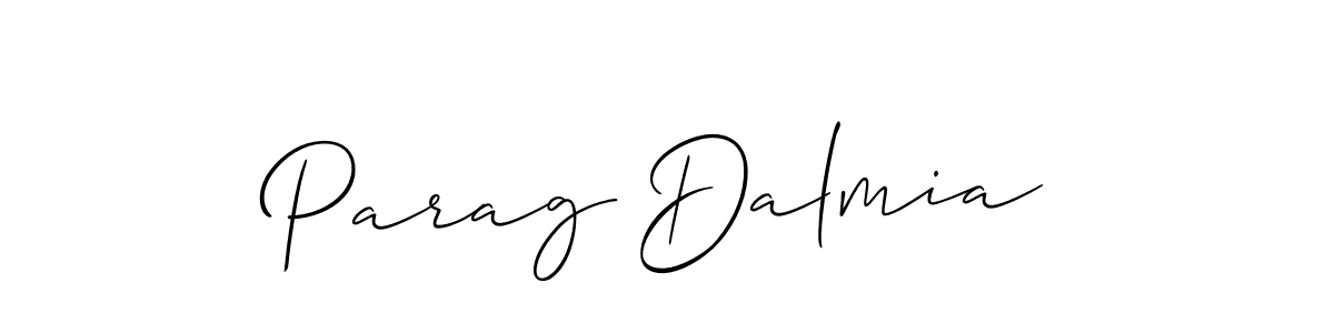 How to make Parag Dalmia signature? Allison_Script is a professional autograph style. Create handwritten signature for Parag Dalmia name. Parag Dalmia signature style 2 images and pictures png