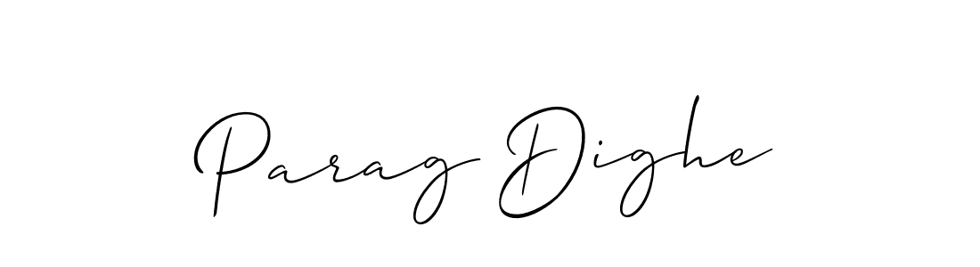 Make a beautiful signature design for name Parag Dighe. With this signature (Allison_Script) style, you can create a handwritten signature for free. Parag Dighe signature style 2 images and pictures png