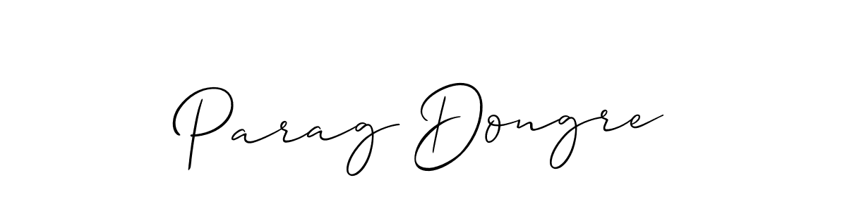 Also we have Parag Dongre name is the best signature style. Create professional handwritten signature collection using Allison_Script autograph style. Parag Dongre signature style 2 images and pictures png