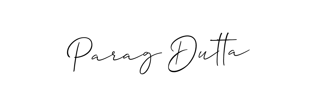 Parag Dutta stylish signature style. Best Handwritten Sign (Allison_Script) for my name. Handwritten Signature Collection Ideas for my name Parag Dutta. Parag Dutta signature style 2 images and pictures png