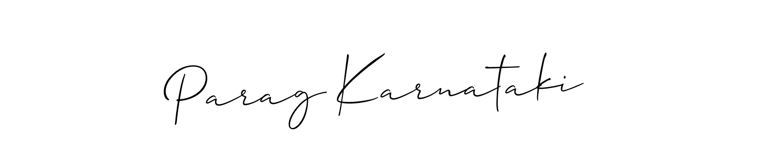 Make a beautiful signature design for name Parag Karnataki. Use this online signature maker to create a handwritten signature for free. Parag Karnataki signature style 2 images and pictures png