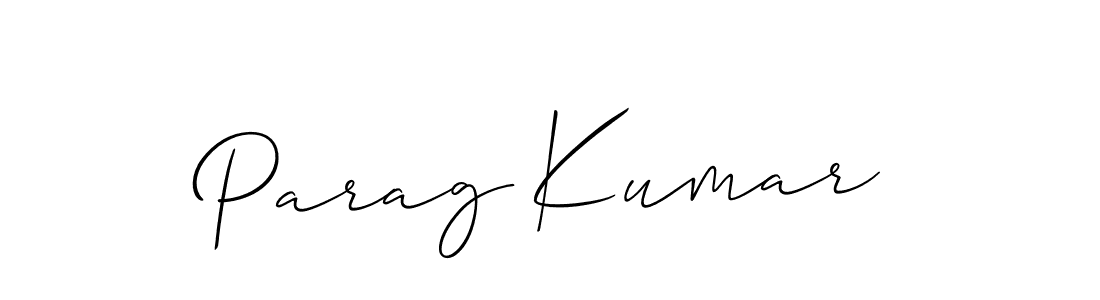 Allison_Script is a professional signature style that is perfect for those who want to add a touch of class to their signature. It is also a great choice for those who want to make their signature more unique. Get Parag Kumar name to fancy signature for free. Parag Kumar signature style 2 images and pictures png