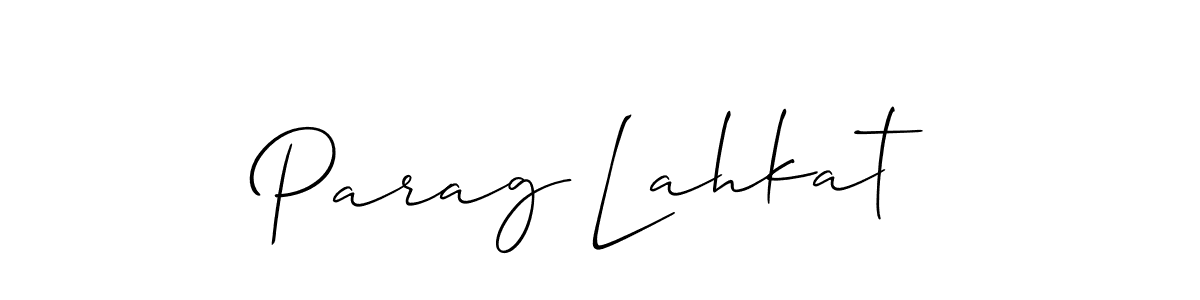 Parag Lahkat stylish signature style. Best Handwritten Sign (Allison_Script) for my name. Handwritten Signature Collection Ideas for my name Parag Lahkat. Parag Lahkat signature style 2 images and pictures png