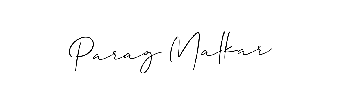 Also You can easily find your signature by using the search form. We will create Parag Malkar name handwritten signature images for you free of cost using Allison_Script sign style. Parag Malkar signature style 2 images and pictures png