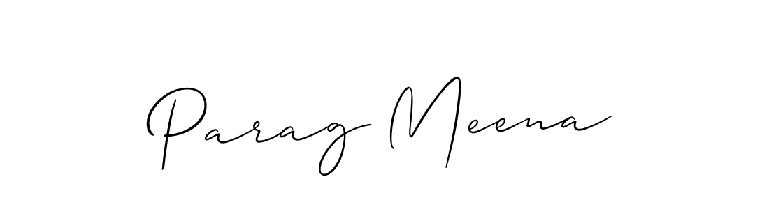 Use a signature maker to create a handwritten signature online. With this signature software, you can design (Allison_Script) your own signature for name Parag Meena. Parag Meena signature style 2 images and pictures png