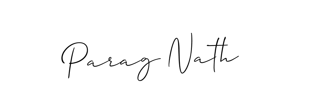 Also we have Parag Nath name is the best signature style. Create professional handwritten signature collection using Allison_Script autograph style. Parag Nath signature style 2 images and pictures png