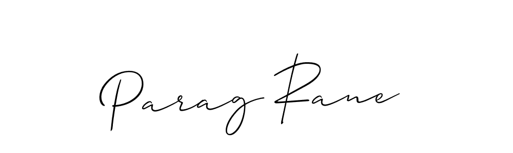 The best way (Allison_Script) to make a short signature is to pick only two or three words in your name. The name Parag Rane include a total of six letters. For converting this name. Parag Rane signature style 2 images and pictures png