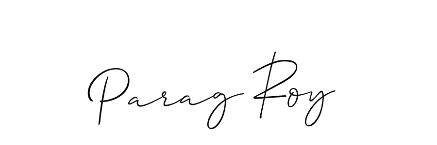 Create a beautiful signature design for name Parag Roy. With this signature (Allison_Script) fonts, you can make a handwritten signature for free. Parag Roy signature style 2 images and pictures png