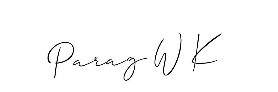 Once you've used our free online signature maker to create your best signature Allison_Script style, it's time to enjoy all of the benefits that Parag W K name signing documents. Parag W K signature style 2 images and pictures png