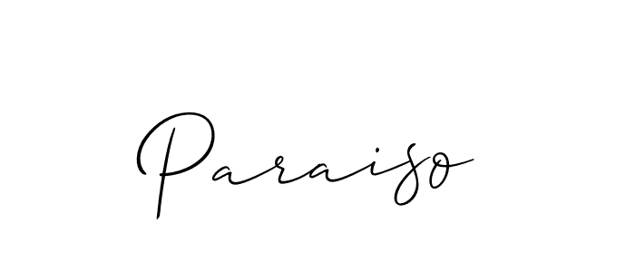 Best and Professional Signature Style for Paraiso. Allison_Script Best Signature Style Collection. Paraiso signature style 2 images and pictures png