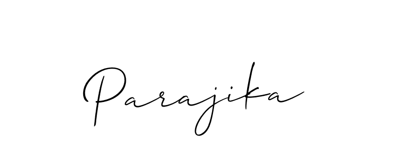 Also we have Parajika name is the best signature style. Create professional handwritten signature collection using Allison_Script autograph style. Parajika signature style 2 images and pictures png