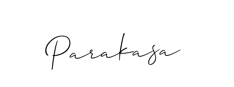 Create a beautiful signature design for name Parakasa. With this signature (Allison_Script) fonts, you can make a handwritten signature for free. Parakasa signature style 2 images and pictures png