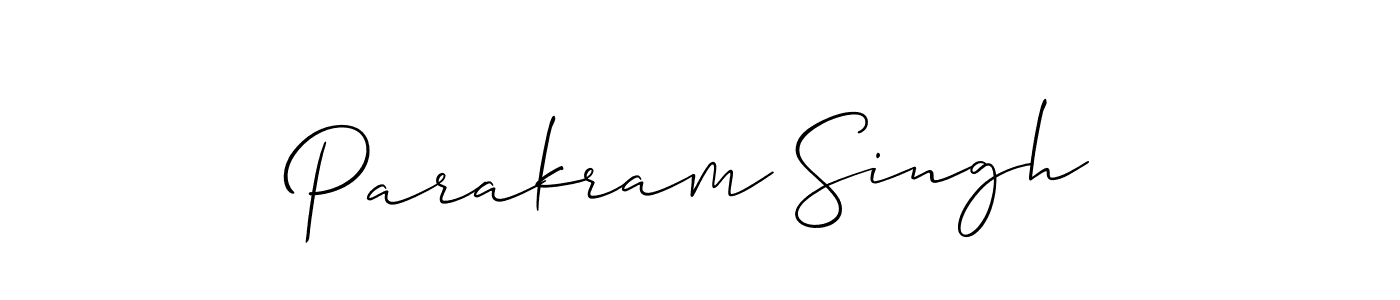 Use a signature maker to create a handwritten signature online. With this signature software, you can design (Allison_Script) your own signature for name Parakram Singh. Parakram Singh signature style 2 images and pictures png