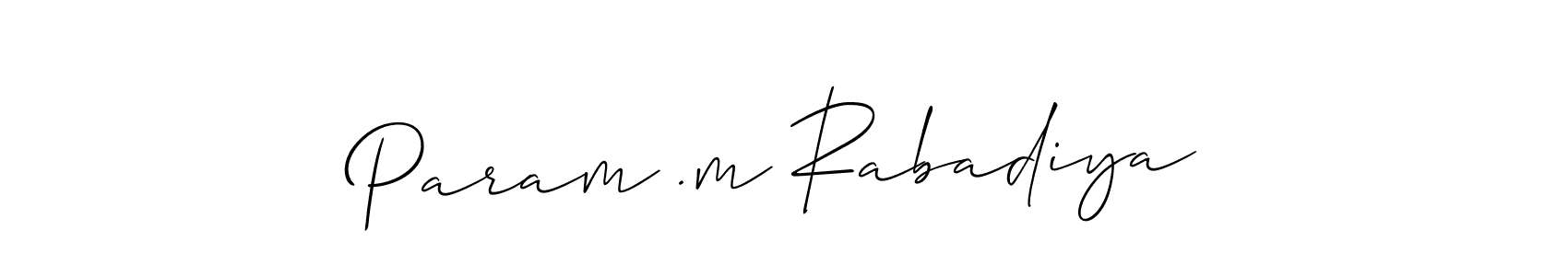 This is the best signature style for the Param .m Rabadiya name. Also you like these signature font (Allison_Script). Mix name signature. Param .m Rabadiya signature style 2 images and pictures png