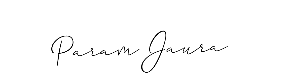 How to make Param Jaura name signature. Use Allison_Script style for creating short signs online. This is the latest handwritten sign. Param Jaura signature style 2 images and pictures png