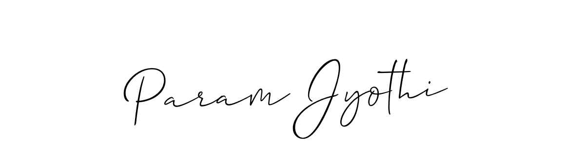 Allison_Script is a professional signature style that is perfect for those who want to add a touch of class to their signature. It is also a great choice for those who want to make their signature more unique. Get Param Jyothi name to fancy signature for free. Param Jyothi signature style 2 images and pictures png