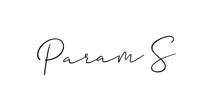 if you are searching for the best signature style for your name Param S. so please give up your signature search. here we have designed multiple signature styles  using Allison_Script. Param S signature style 2 images and pictures png