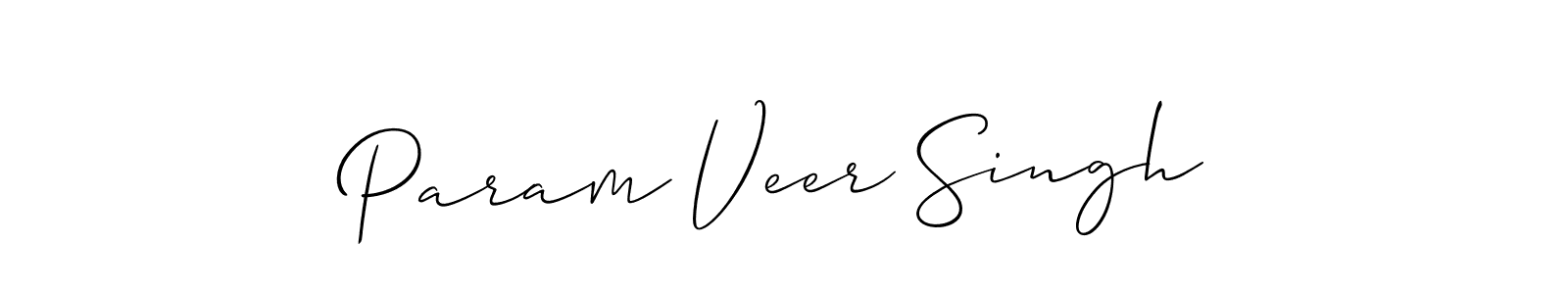 How to make Param Veer Singh signature? Allison_Script is a professional autograph style. Create handwritten signature for Param Veer Singh name. Param Veer Singh signature style 2 images and pictures png