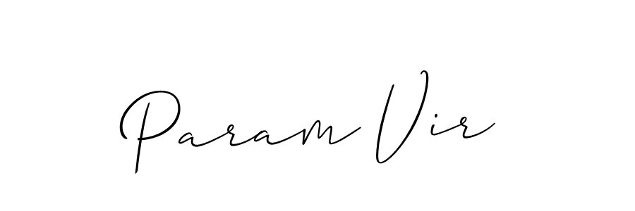 Design your own signature with our free online signature maker. With this signature software, you can create a handwritten (Allison_Script) signature for name Param Vir. Param Vir signature style 2 images and pictures png