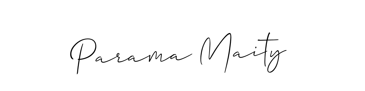 Also we have Parama Maity name is the best signature style. Create professional handwritten signature collection using Allison_Script autograph style. Parama Maity signature style 2 images and pictures png