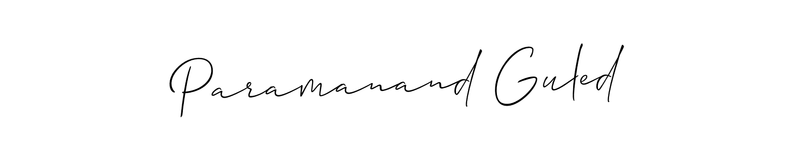 This is the best signature style for the Paramanand Guled name. Also you like these signature font (Allison_Script). Mix name signature. Paramanand Guled signature style 2 images and pictures png